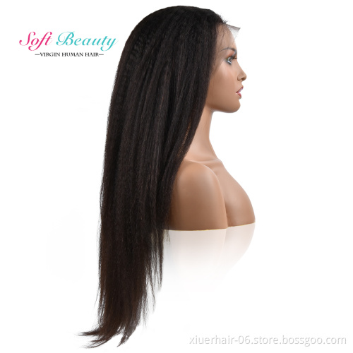 RTS Brazilian Long Women Hd Full Virgin Cuticle Aligned For Black Women Human Hair Wigs Lace Front